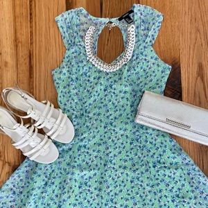 Sea foam Green Teal Dress